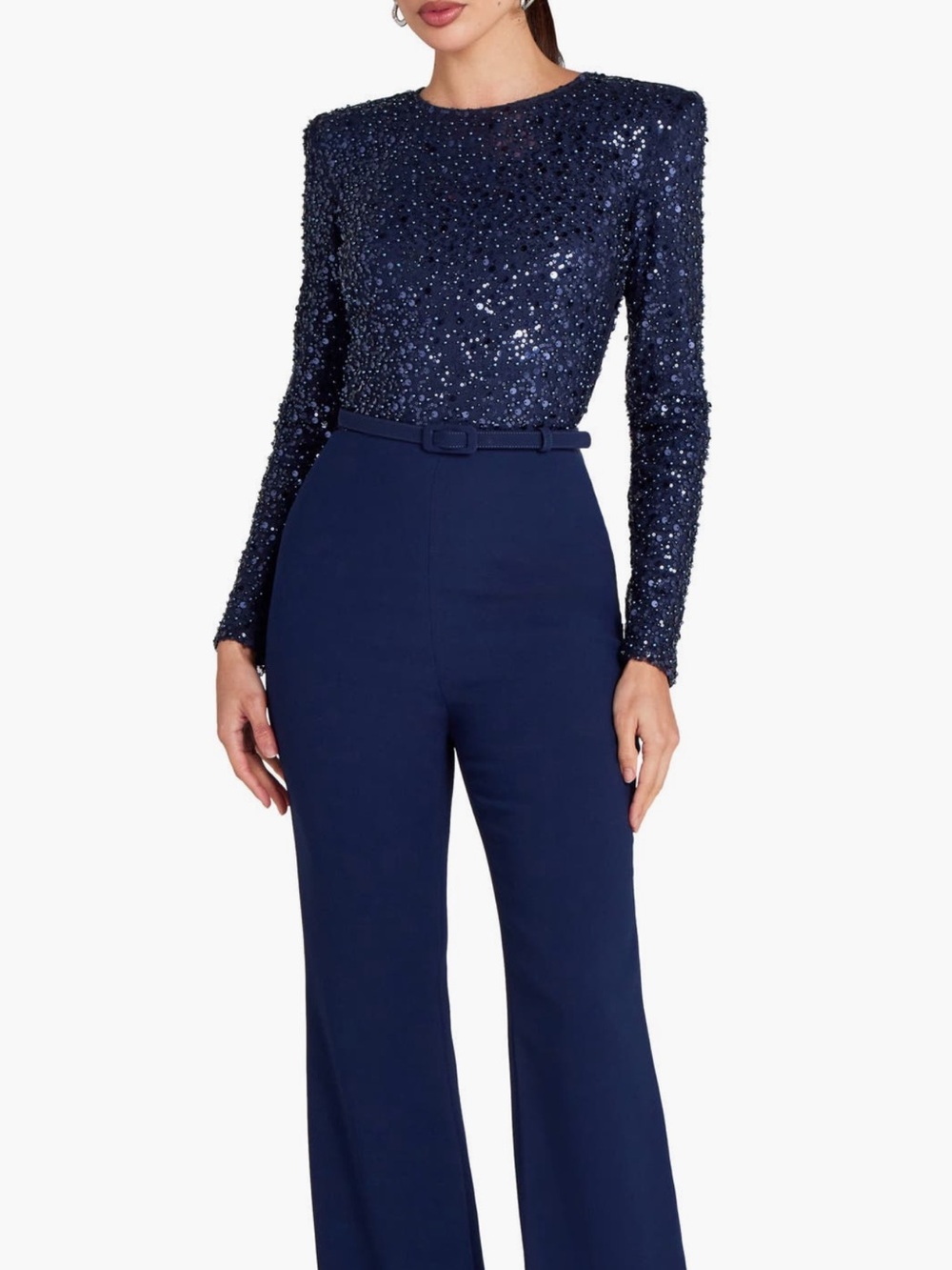 Nadine Merabi Misha Sequin Jumpsuit